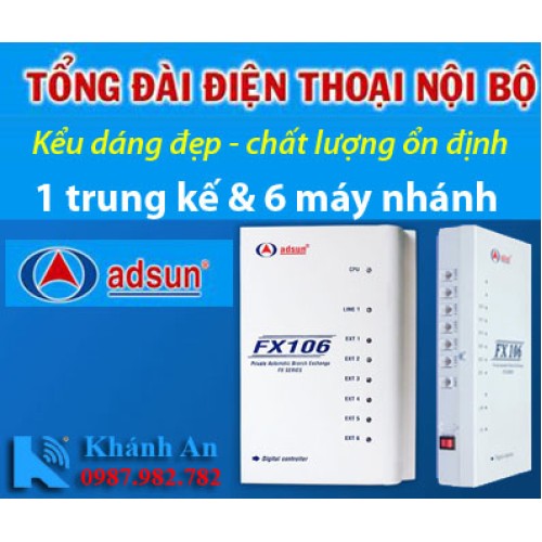 Hướng dẫn lập trình tổng đài Adsun FX106 - FX208 Hướng dẫn lập trình tổng đài Adsun FX106 - FX208