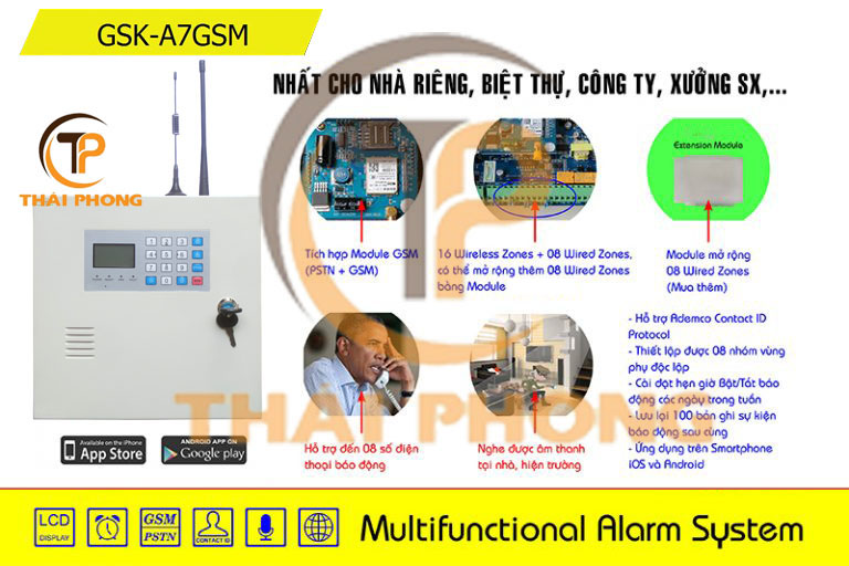 Tủ báo động trộm thông minh GSK-A7GSM