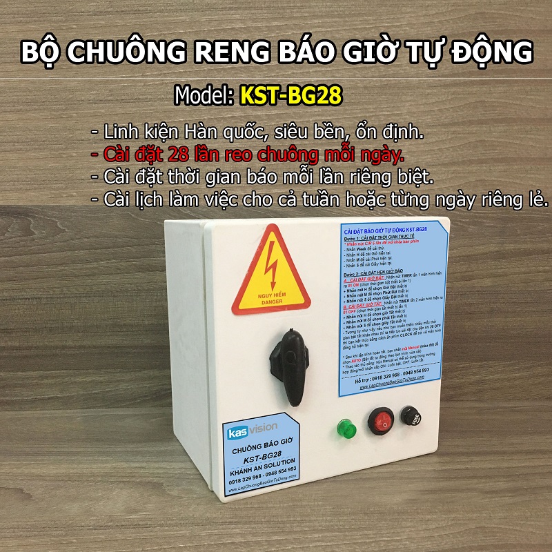 Chuông báo giờ làm việc không dây, chuông báo giờ tự động không dây