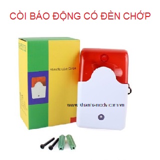 còi báo động có đèn chớp cảm biến chống trộm mở cửa ks-21aw