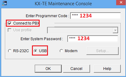 Phần mềm cài đặt tổng đài KX-TES824